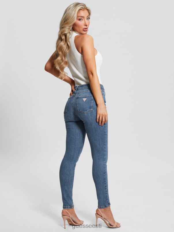 alfa kõrghoone kitsad teksad whitehaven indigo GUESS kehakate naised BB4BB26