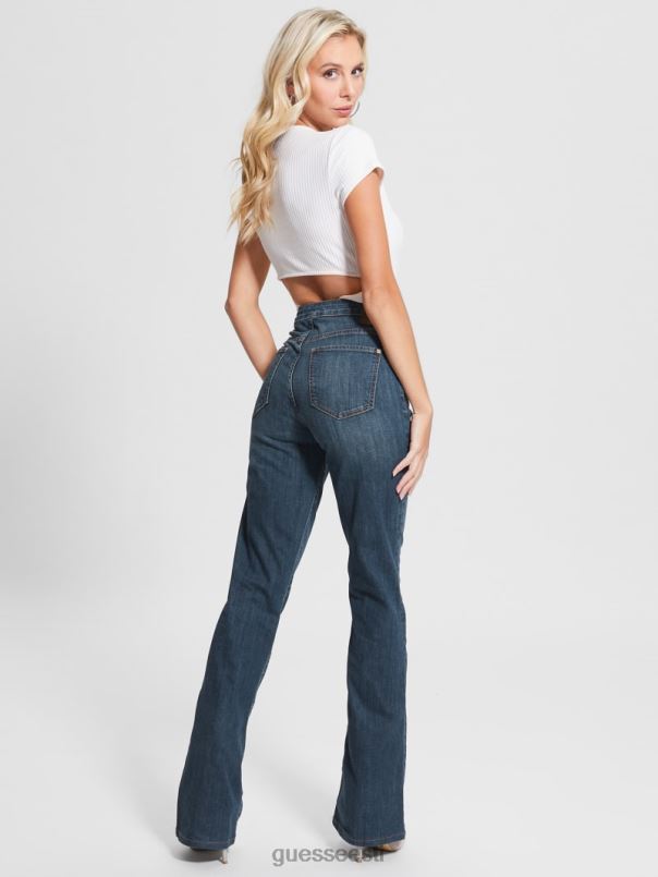 harlow pitsilised flare teksad kaotatud peopesad GUESS kehakate naised BB4BB99