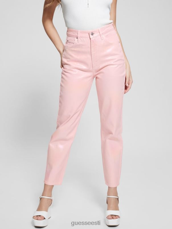 kattega teksast kõrghoone mom teksad ükssarvik roosa GUESS kehakate naised BB4BB6