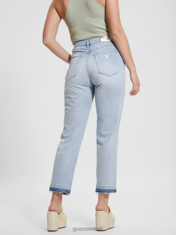 öko satiinist kunstiteos denim mom teksad päikeseloojangu lill GUESS kehakate naised BB4BB18