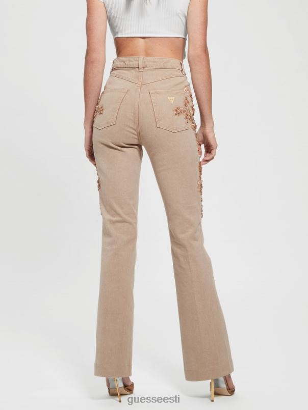 popid 70ndate kaunistatud laienevad teksad kuldne rumm GUESS kehakate naised BB4BB118