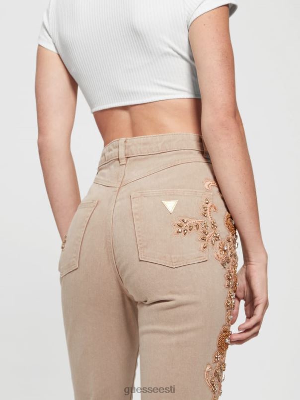 popid 70ndate kaunistatud laienevad teksad kuldne rumm GUESS kehakate naised BB4BB118