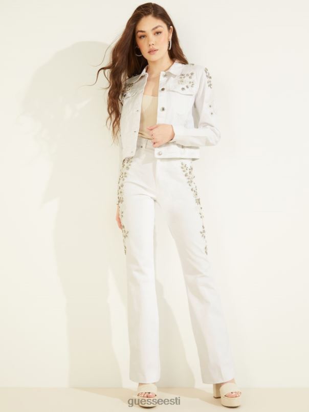 popid 70ndate kaunistatud laienevad teksad kuldne valge GUESS kehakate naised BB4BB148