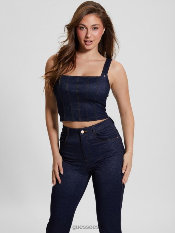 selene denim korseti crop top sinine denim GUESS kehakate naised BB4BB73