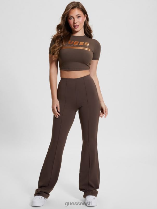 aggie Active crop top tume kohv GUESS kehakate naised BB4BB1068