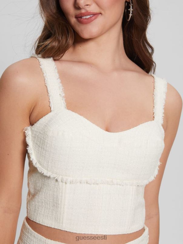 emily tweed top kreemjas valge GUESS kehakate naised BB4BB1539