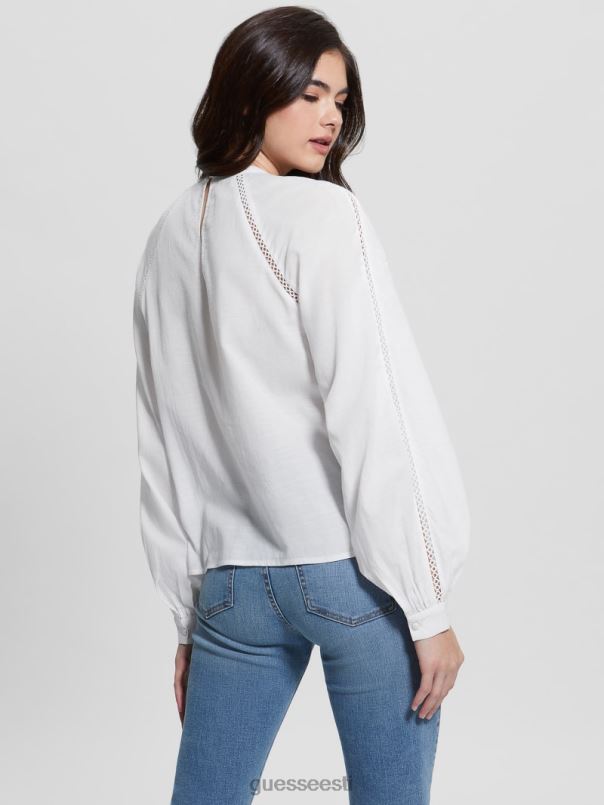 iba tikitud topp puhas valge GUESS kehakate naised BB4BB1317
