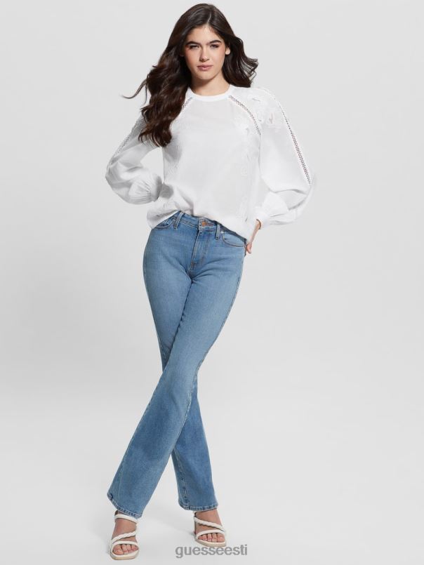 iba tikitud topp puhas valge GUESS kehakate naised BB4BB1317