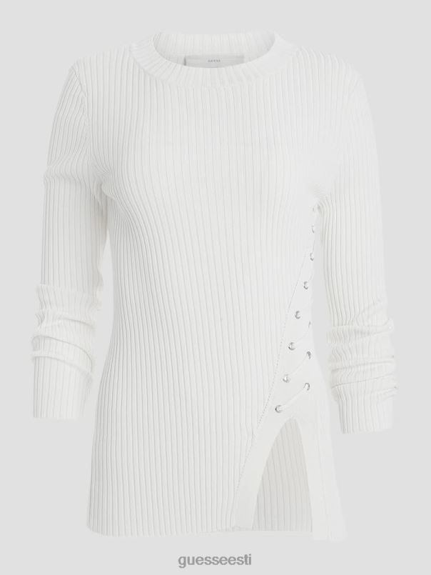 irmine ümara kaelusega kampsun top kreemjas valge GUESS kehakate naised BB4BB1613