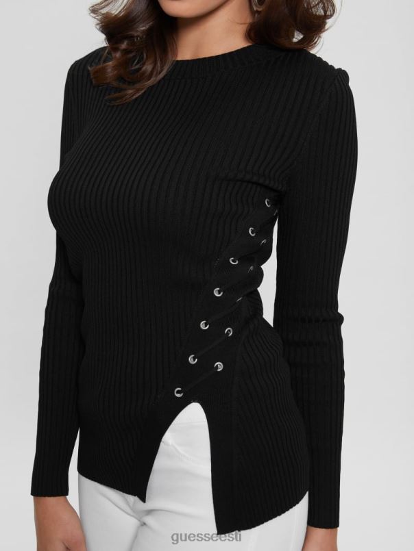 irmine ümara kaelusega kampsun top must GUESS kehakate naised BB4BB1519