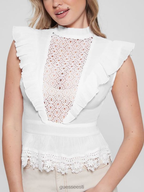 jamie pilkupüüdev kaelus puhas valge GUESS kehakate naised BB4BB983