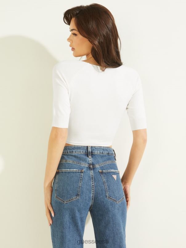 öko elena kampsun top tuvi valge GUESS kehakate naised BB4BB1330