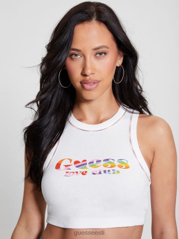 öko love tank top puhas valge GUESS kehakate naised BB4BB1054