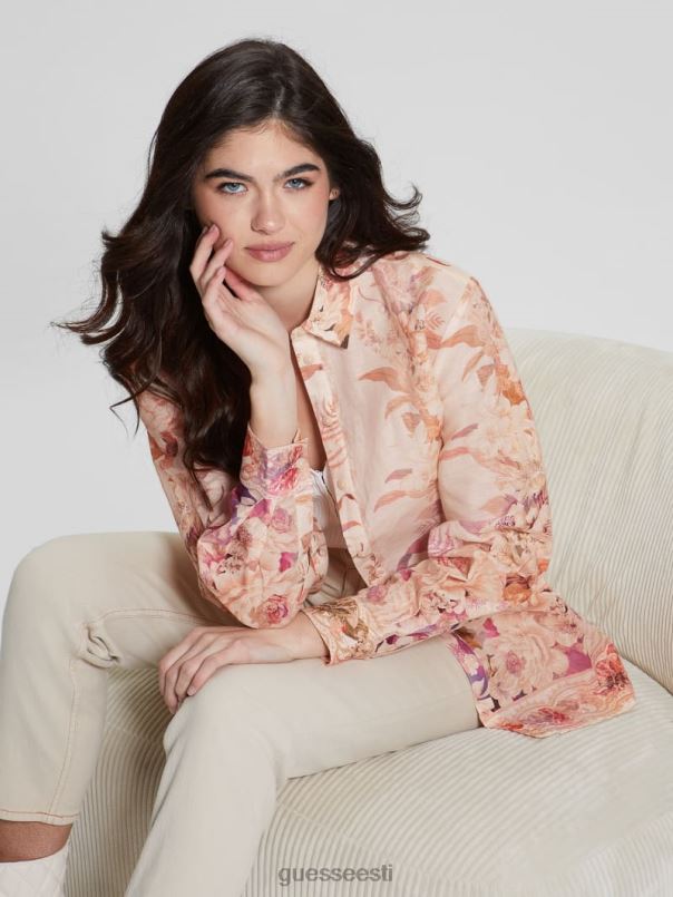 öko roosiline linane topp taastatud romantika GUESS kehakate naised BB4BB1136