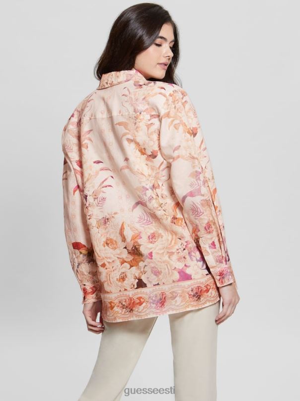 öko roosiline linane topp taastatud romantika GUESS kehakate naised BB4BB1136