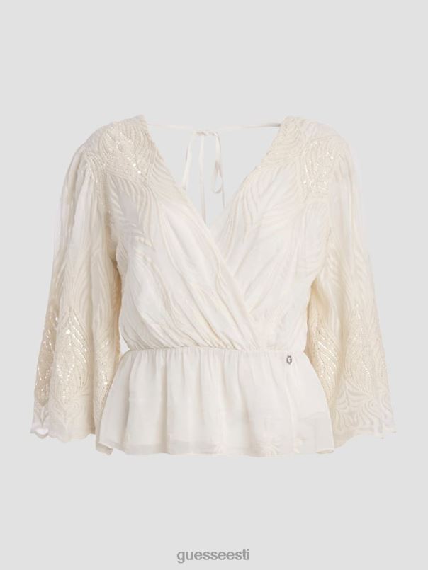 pam tikitud top kreemjas valge GUESS kehakate naised BB4BB927