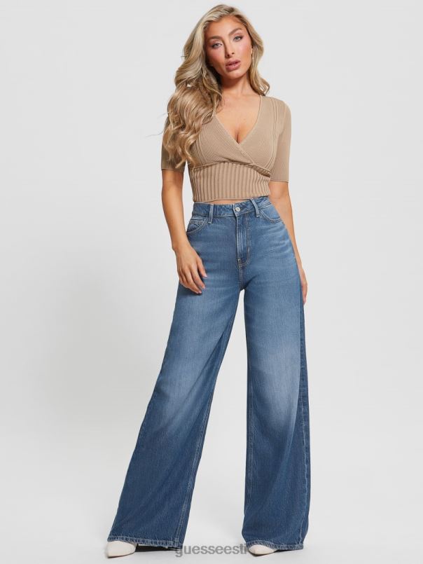 pehme sidemega v-kaelusega ülaosa märg liiv GUESS kehakate naised BB4BB938