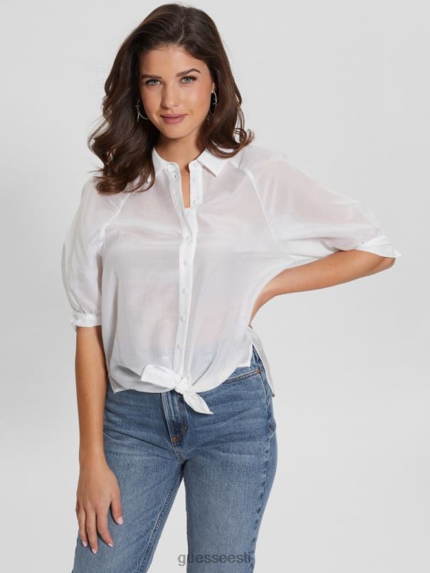 poolvarrukatega poolvarrukas topp puhas valge GUESS kehakate naised BB4BB999