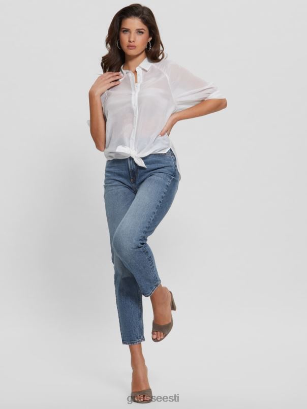 poolvarrukatega poolvarrukas topp puhas valge GUESS kehakate naised BB4BB999