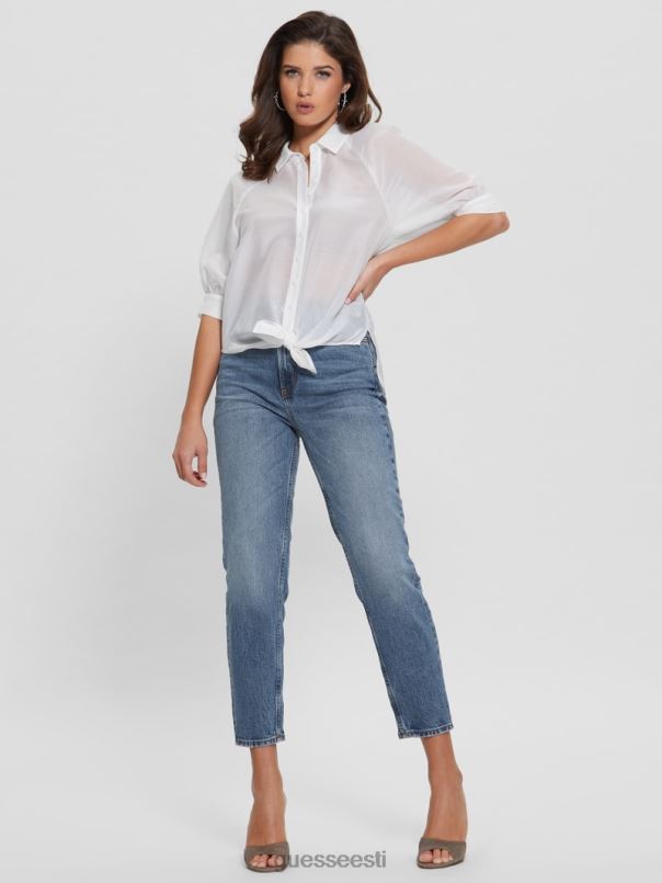 poolvarrukatega poolvarrukas topp puhas valge GUESS kehakate naised BB4BB999