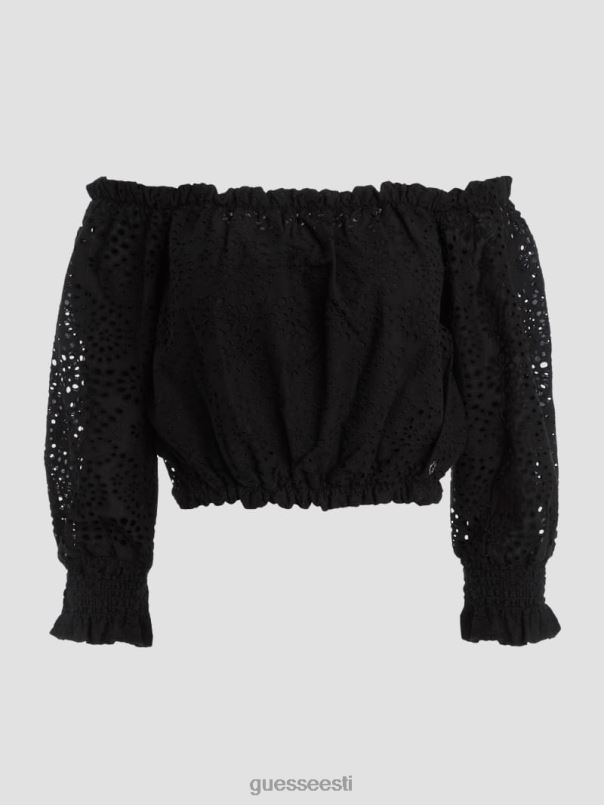 rafa-aasaga õlapealne ülaosa must GUESS kehakate naised BB4BB1146