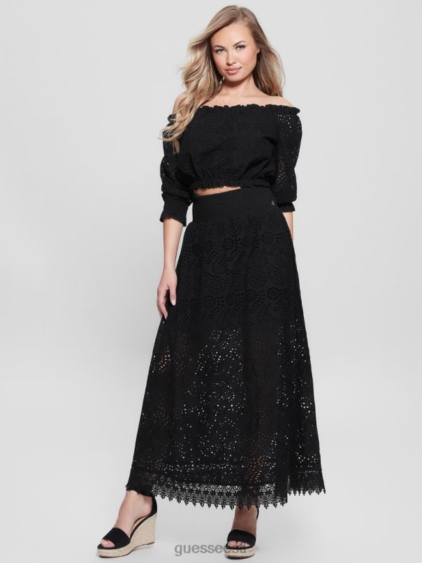 rafa-aasaga õlapealne ülaosa must GUESS kehakate naised BB4BB1146