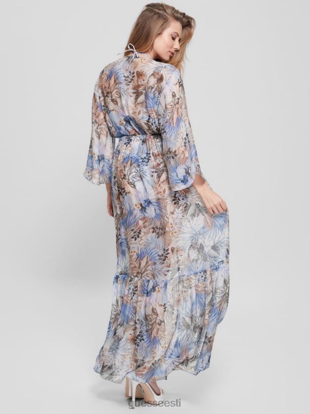 pikk siidisegu kimono suur loomade lehestik GUESS kehakate naised BB4BB2541