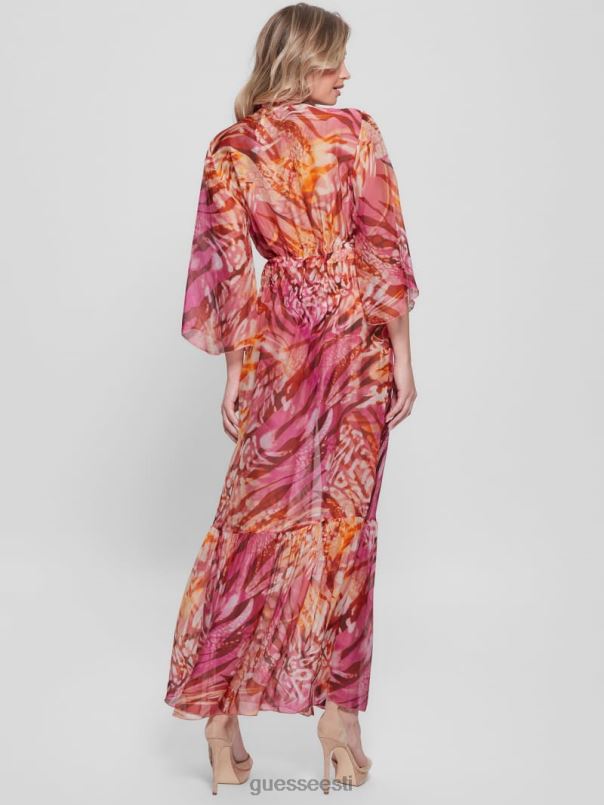 pikk siidisegu kimono värvikas loomalikum GUESS kehakate naised BB4BB2571