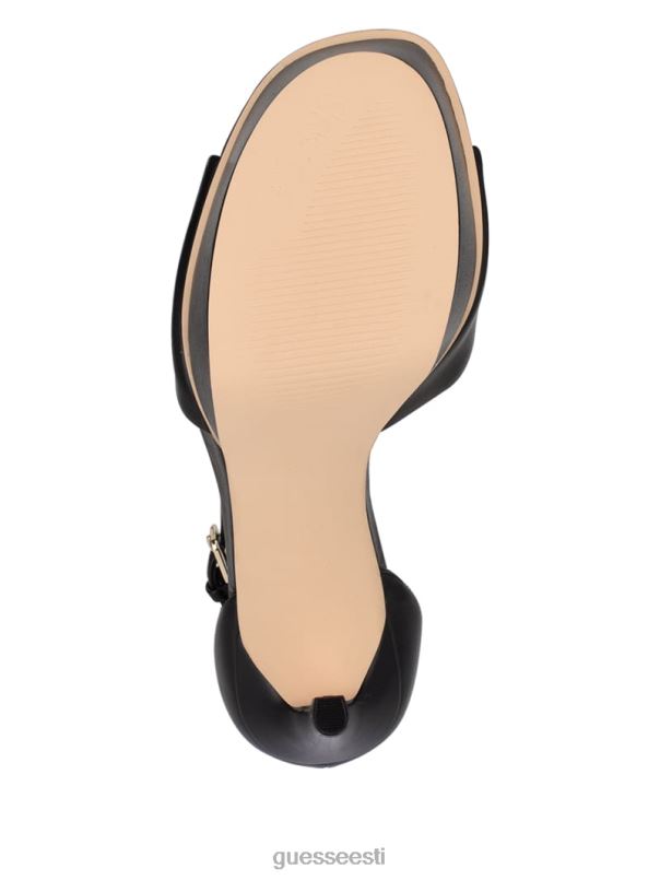 ellsyn platvormiga tikk-sandaalid must patent GUESS jalatsid naised BB4BB3444