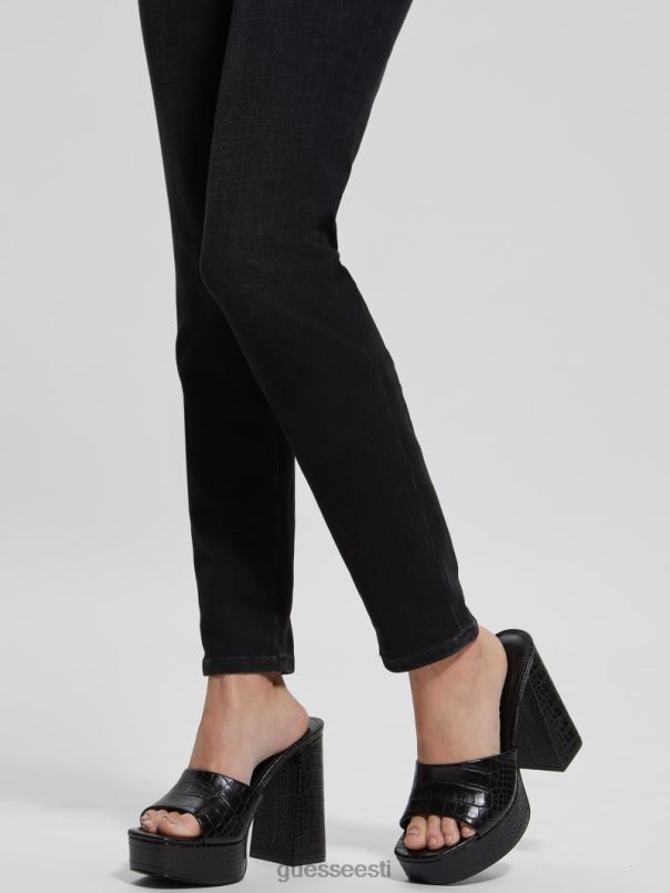 jadah krokodilliga reljeefsed platvormkontsad must GUESS jalatsid naised BB4BB3386