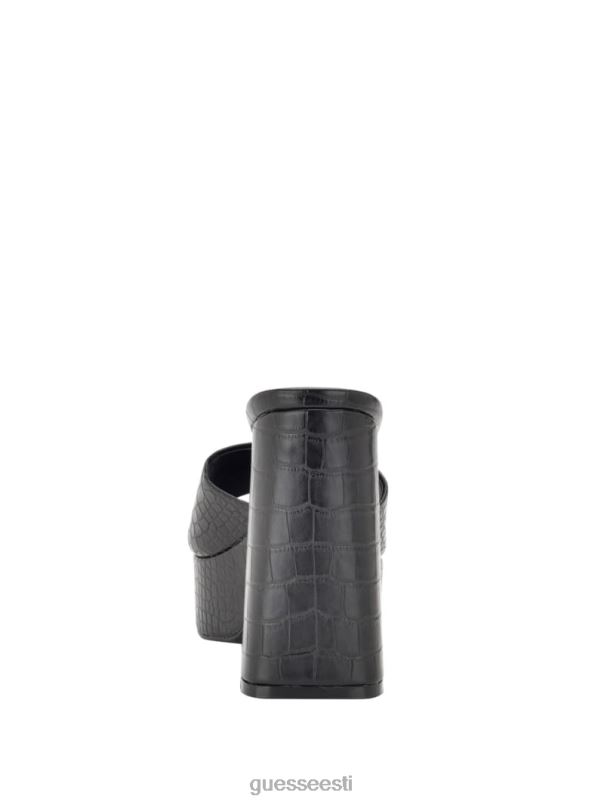 jadah krokodilliga reljeefsed platvormkontsad must GUESS jalatsid naised BB4BB3386