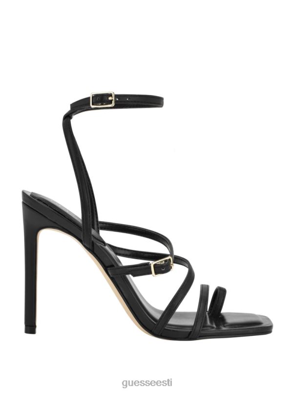 poltidega rihmaga tikk-kontsad must GUESS jalatsid naised BB4BB3421