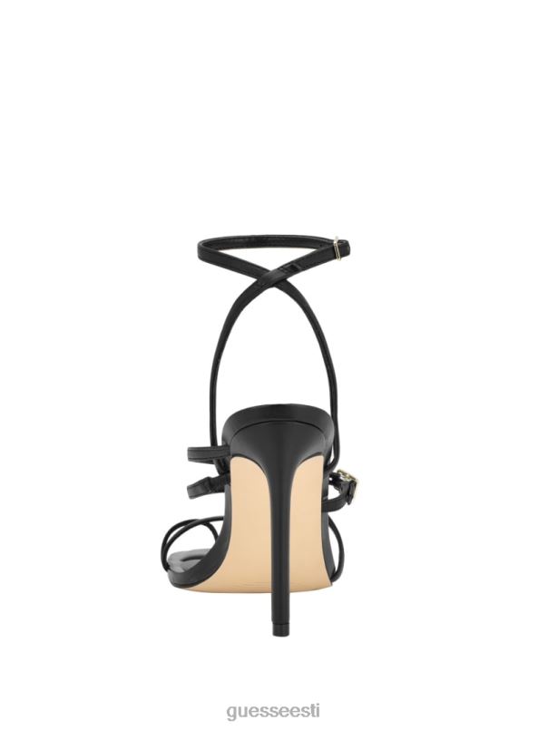 poltidega rihmaga tikk-kontsad must GUESS jalatsid naised BB4BB3421