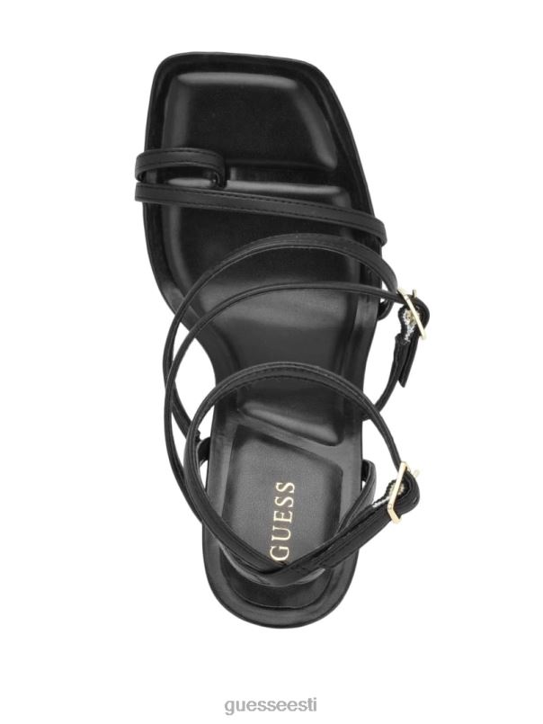 poltidega rihmaga tikk-kontsad must GUESS jalatsid naised BB4BB3421