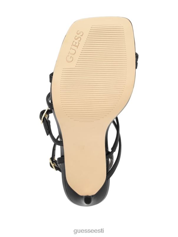 poltidega rihmaga tikk-kontsad must GUESS jalatsid naised BB4BB3421
