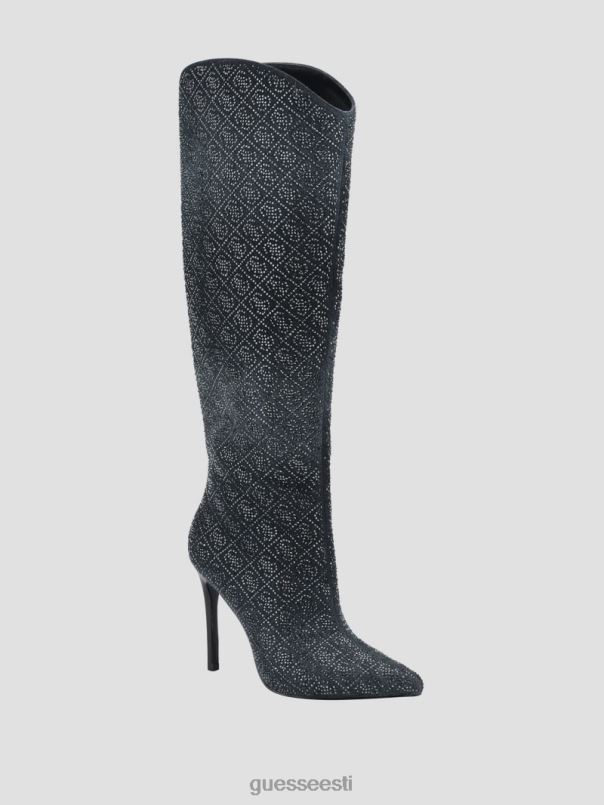 bralyn rhinestonest põlvikud saapad must GUESS jalatsid naised BB4BB3527