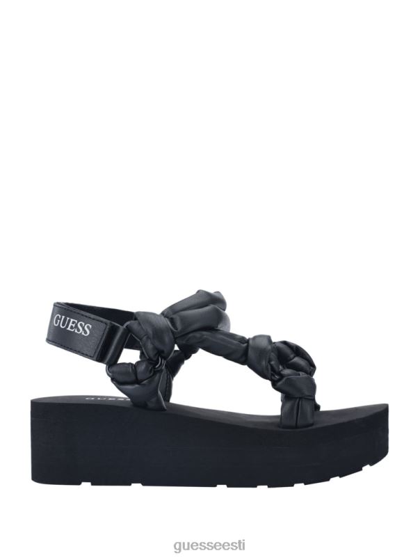 albina sõlmitud platvormiga sandaalid must GUESS jalatsid naised BB4BB3481