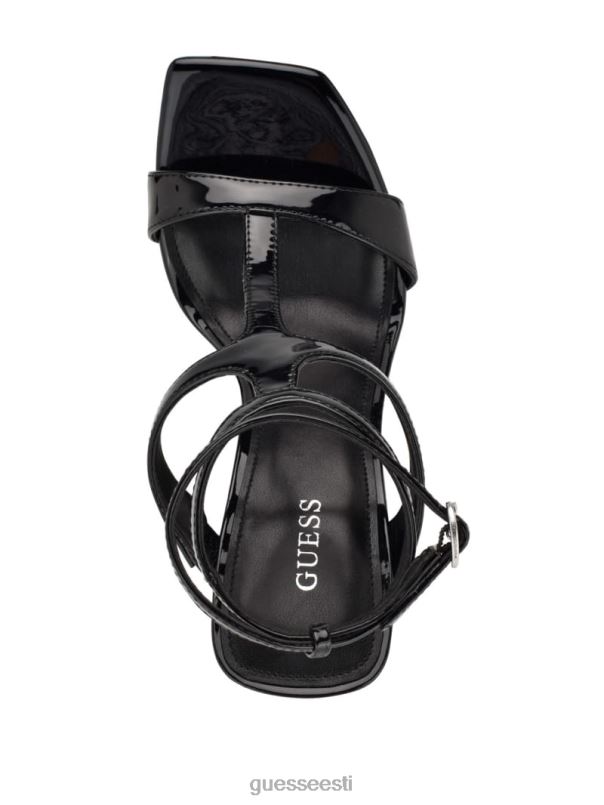 bacio t-rihmaga kiilkontsad must GUESS jalatsid naised BB4BB3405