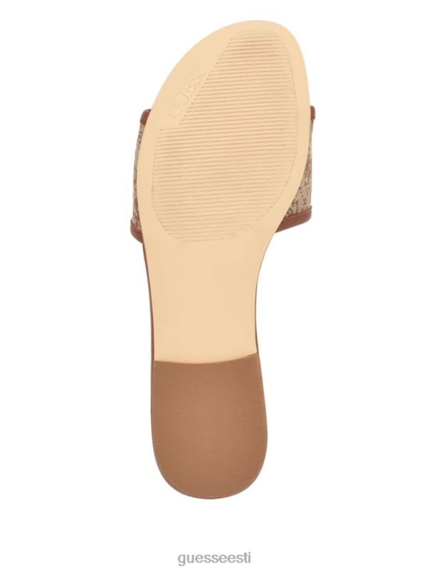hammi logoga liugusandaalid keskmine pruun GUESS jalatsid naised BB4BB3476
