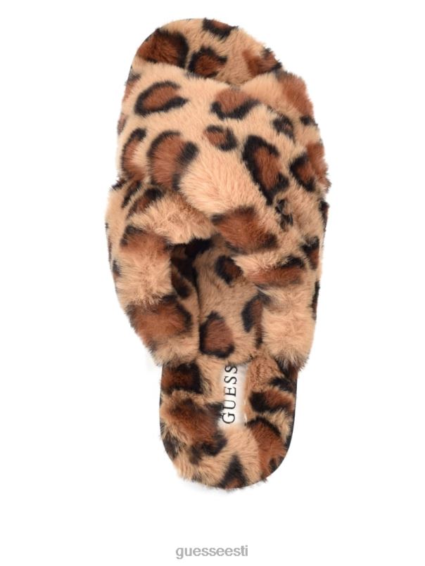 ristuvad karusnahast sussid pruun multikangas GUESS jalatsid naised BB4BB3497