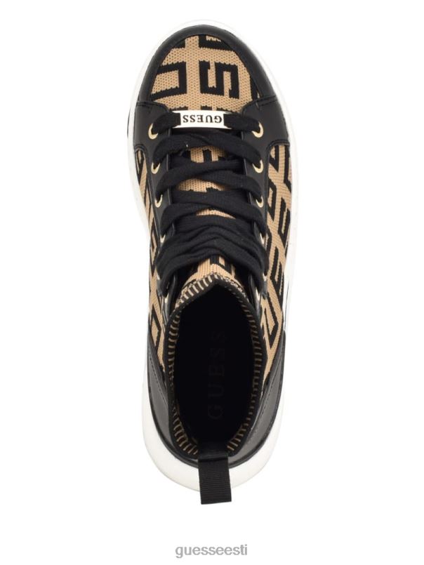 mannen logoga kootud kõrged tossud keskmine pruun GUESS jalatsid naised BB4BB3336