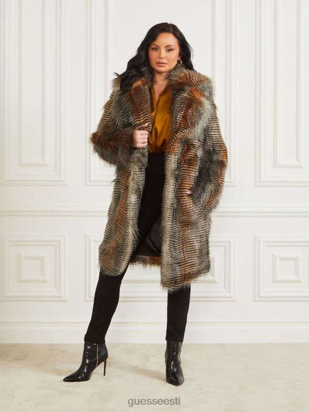 alexandra kunstkarusnahast mantel mikrotriibuline karusnahk GUESS kehakate naised BB4BB1860