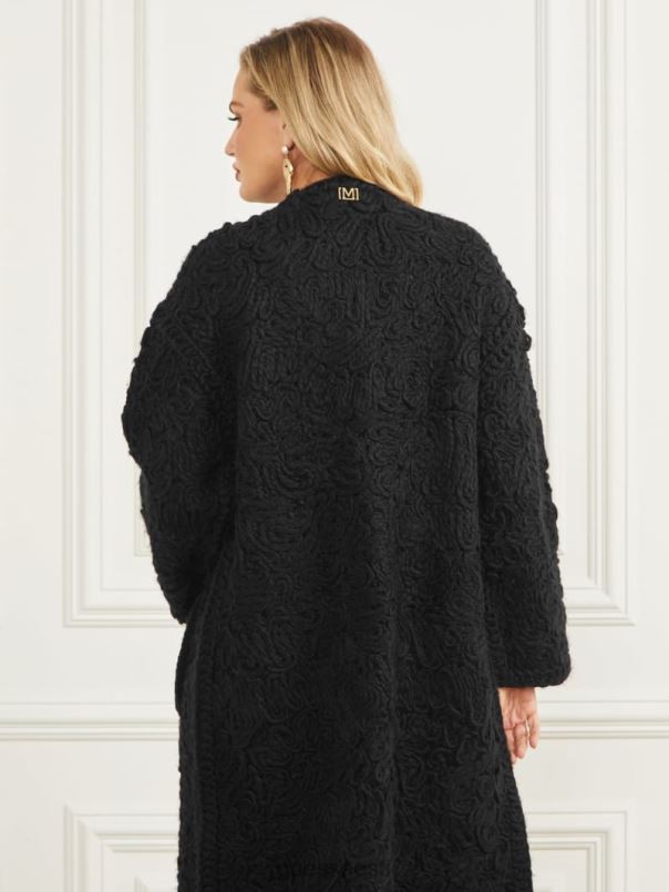 punutud villasegu mantel must GUESS kehakate naised BB4BB1872