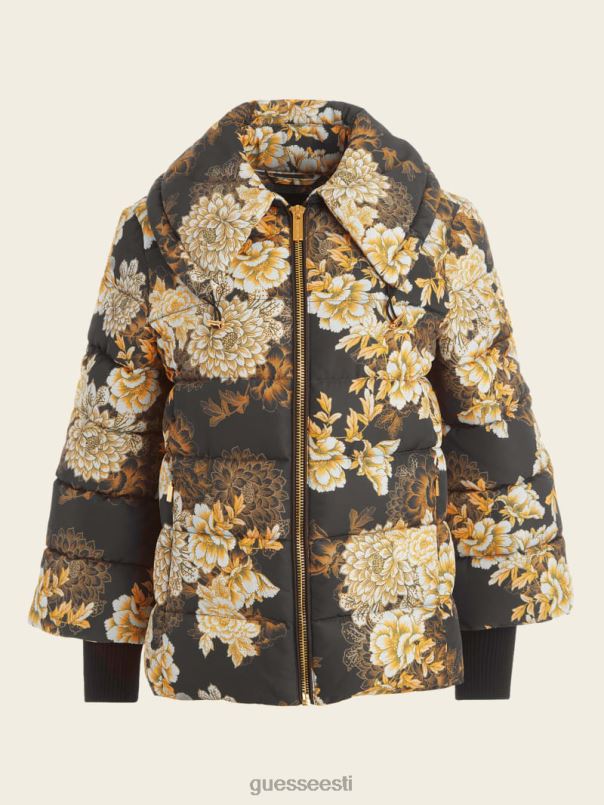 sharon puffer jope pärast tumedat lilleprinti GUESS kehakate naised BB4BB1946