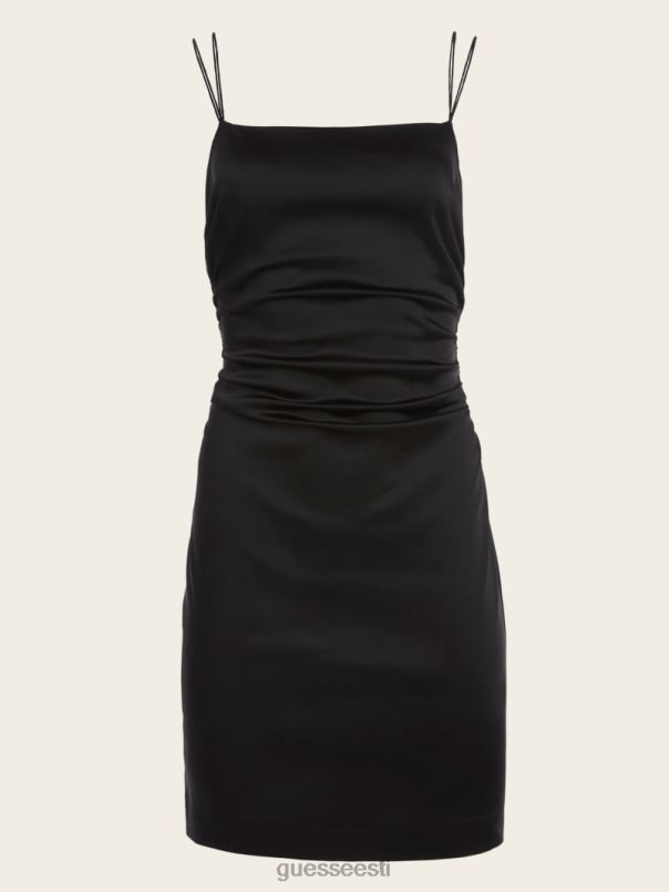 ermina satiinist kleit must GUESS kehakate naised BB4BB689