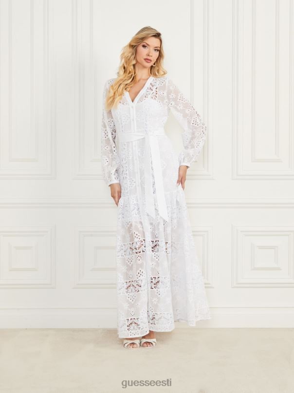 kassandra tikitud kleit blanc pur GUESS kehakate naised BB4BB475
