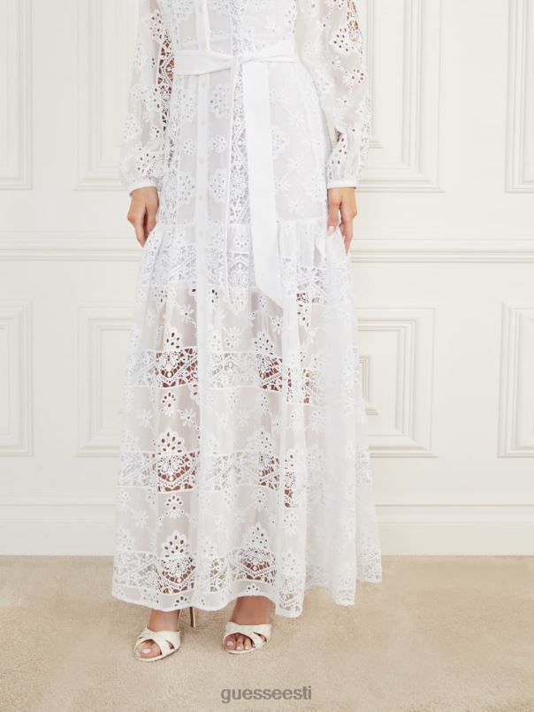 kassandra tikitud kleit blanc pur GUESS kehakate naised BB4BB475