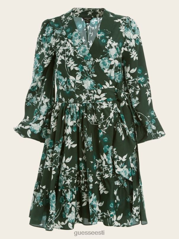 kroonlehtedega poos ümbriskleit kroonlehepoos šenillroheline GUESS kehakate naised BB4BB612