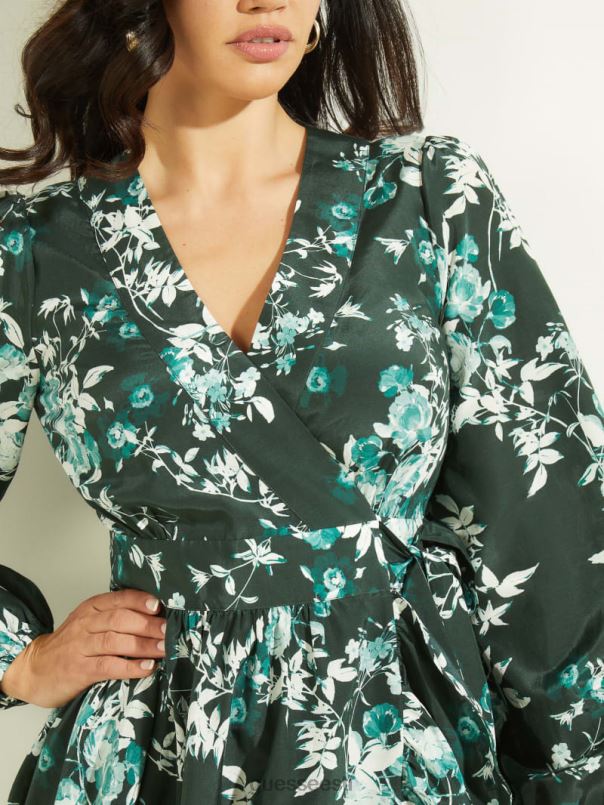 kroonlehtedega poos ümbriskleit kroonlehepoos šenillroheline GUESS kehakate naised BB4BB612