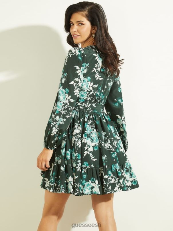 kroonlehtedega poos ümbriskleit kroonlehepoos šenillroheline GUESS kehakate naised BB4BB612